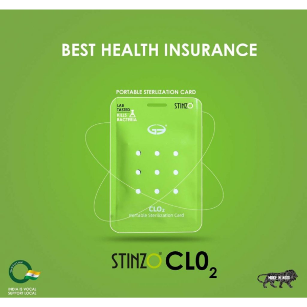 Portable Stinzo Certified & Lab Tested Sterilization CLO2 Card