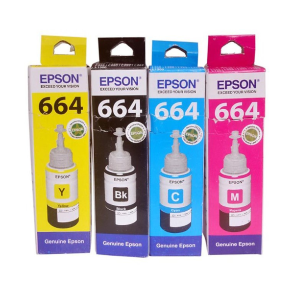 Epson 664 Genuine Ink Bottle – Set of 4 CMYK